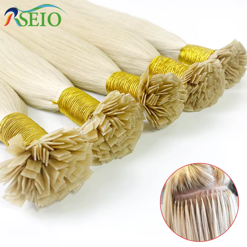 Extensions de Cheveux Lisses à Pointe Plate