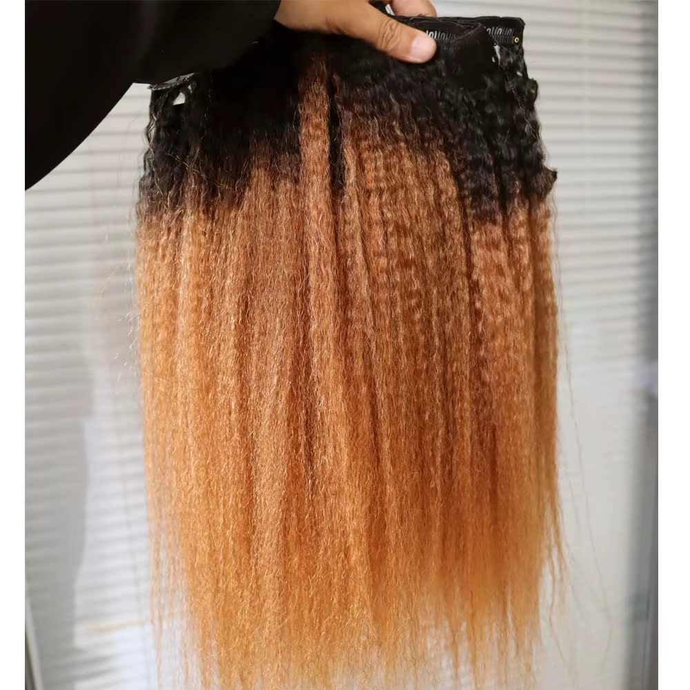 Extensions de Cheveux Humains Crépus Lisses