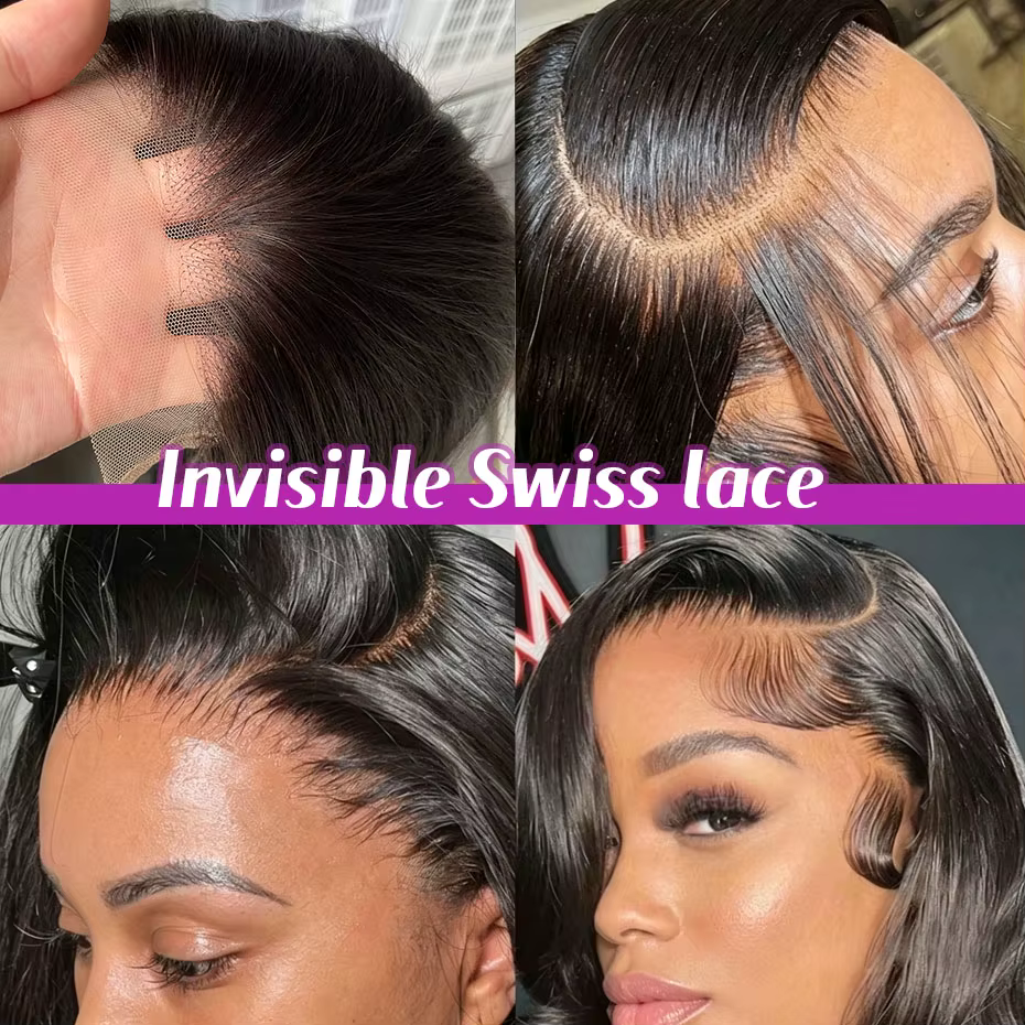 Perruques Lace Frontal 13x6 et 13x4 en Cheveux Humains 100% Naturels
