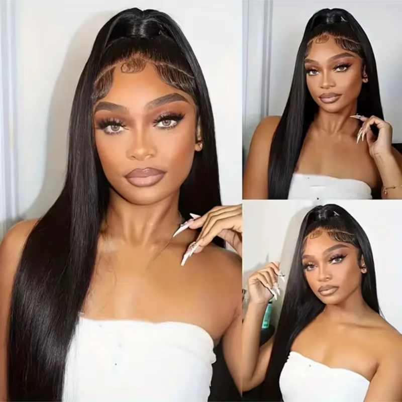3 lots de mèches brésiliennes lisses en cheveux humains