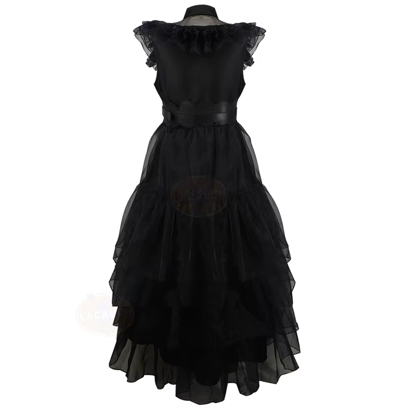 Mercredi addams Robe Perruque wednesday
