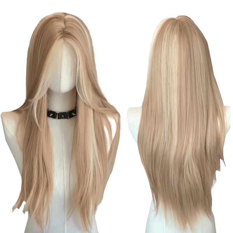 Perruque Lace Front Wig synthétique lisse de 24 pouces