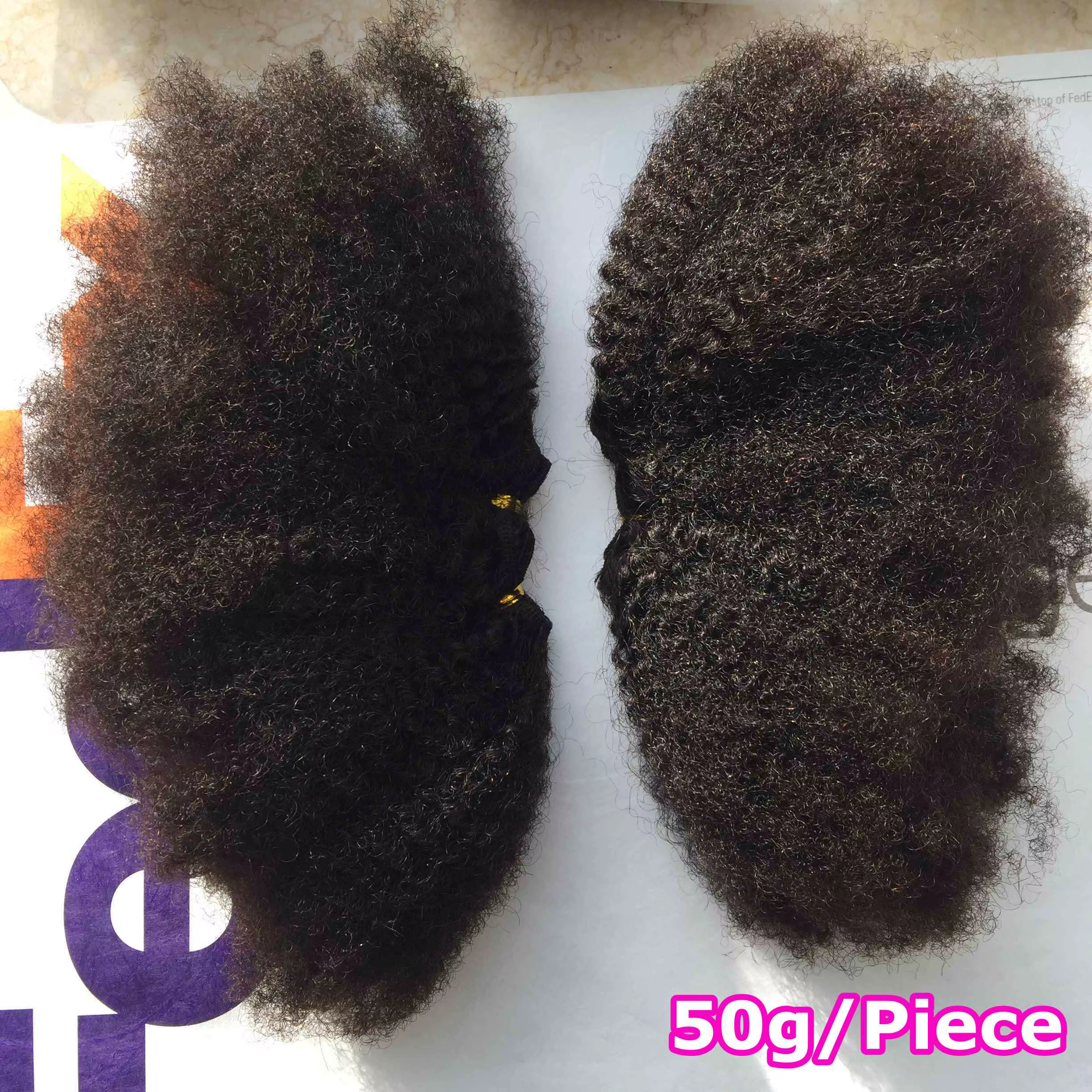 Tresses moelleuses Afro crépus bouclés paquets cheveux humains