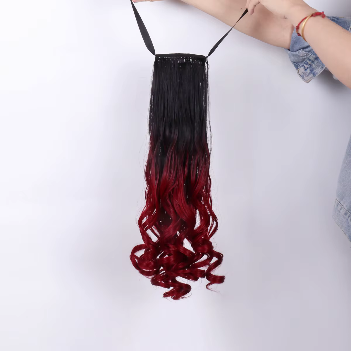Extension de Cheveux Synthétiques avec Sangle