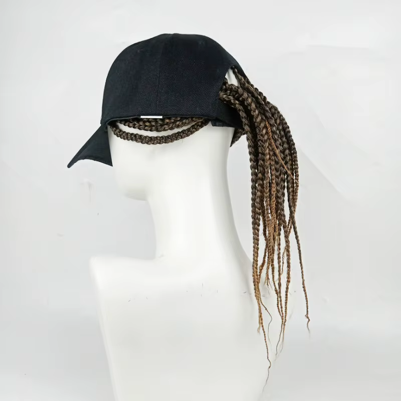Ensemble d'extensions de cheveux tressés synthétiques pour hommes et femmes