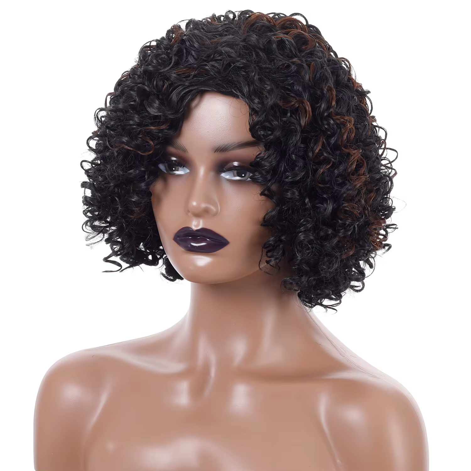 Perruque Afro bouclée d'apparence naturelle pour femmes