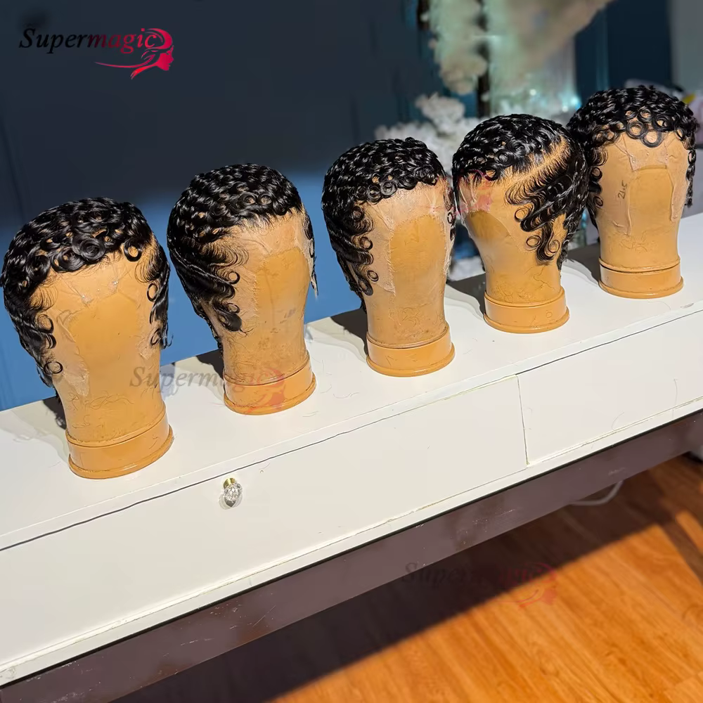 Perruques Chioma Pixie Curls 13x4 Lace Front sans colle