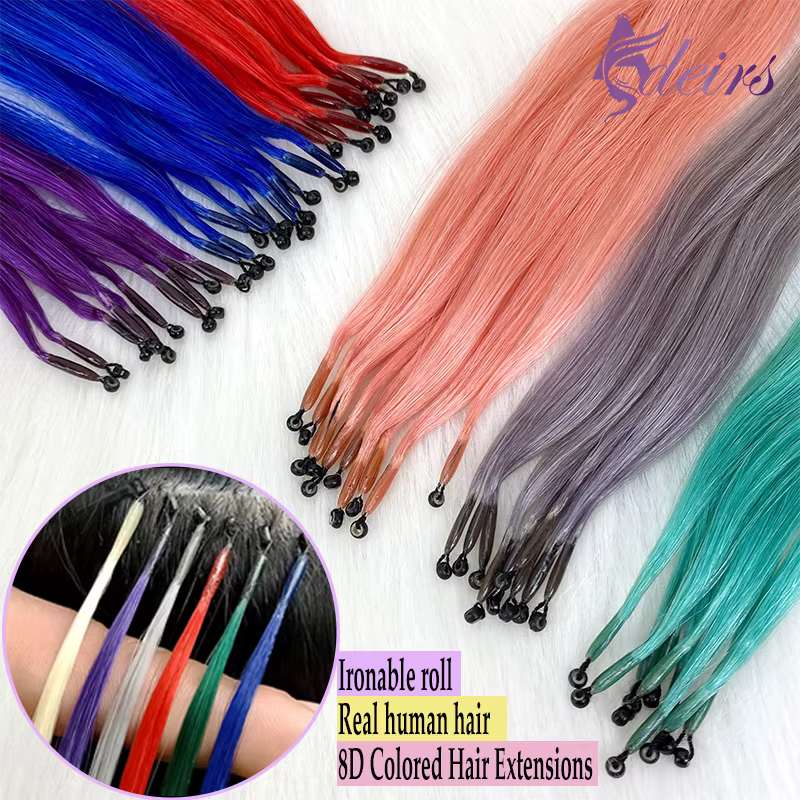 Extensions de Cheveux Humains à Pointe 8D