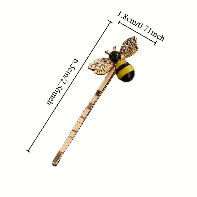 Ensemble de 4 pinces à cheveux abeille mignonnes et élégantes