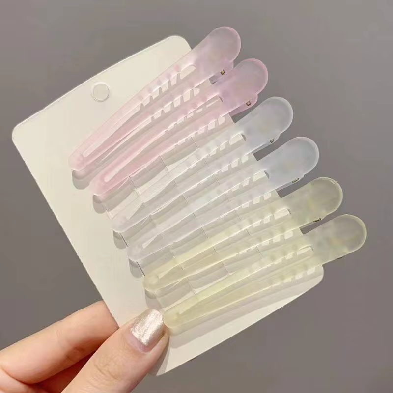 Pinces à cheveux creuses mates effet gelée