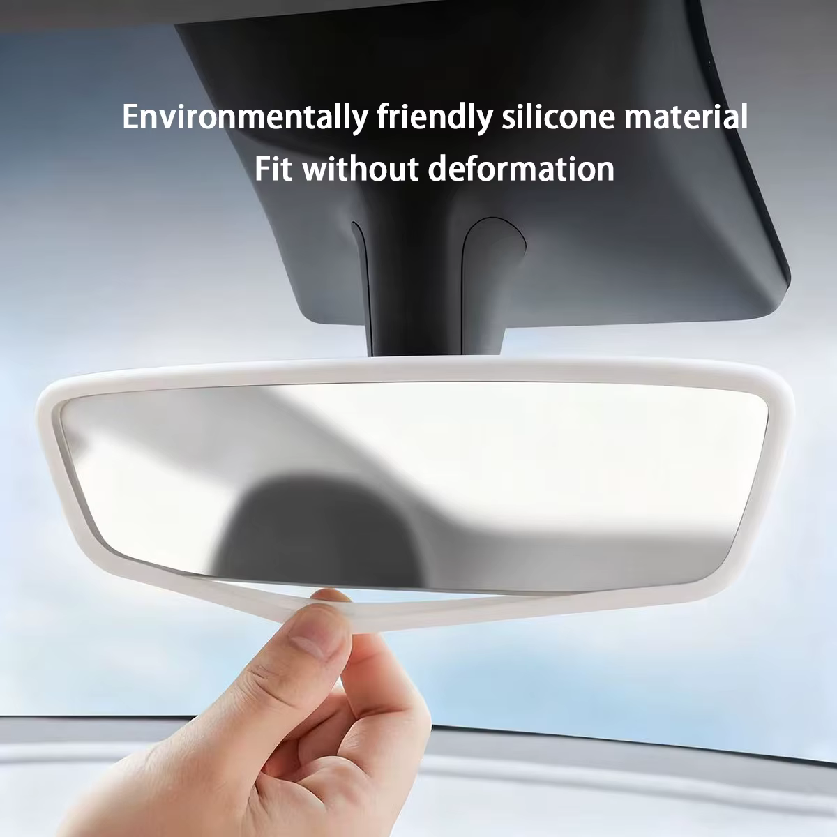 Housse de protection pour rétroviseur intérieur de voiture en silicone multicolore, extensible et flexible, adaptée à la décoration de voiture pour femmes, protection de pare-chocs, accessoire de modi