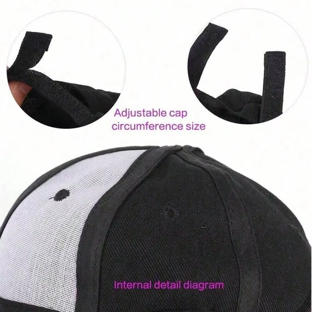 Casquette de baseball avec extensions de cheveux synthétiques