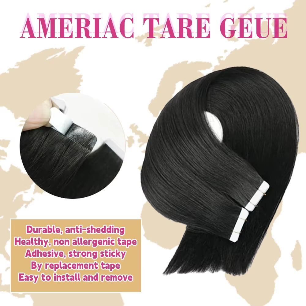 Extensions de cheveux à bandes adhésives