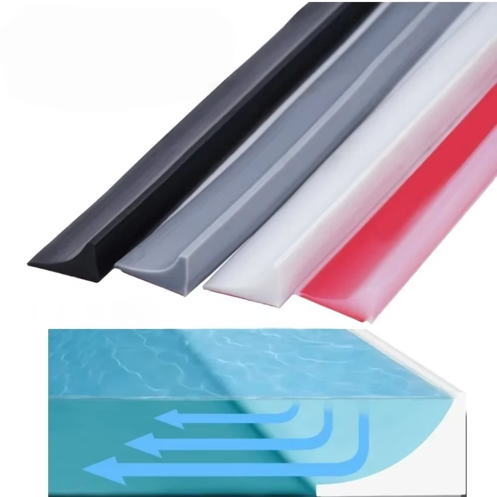 1PC Bande de séparation en PVC pour salle de bain 50/100/200cm, barrière de retenue d'eau, bande d'étanchéité pour douche
