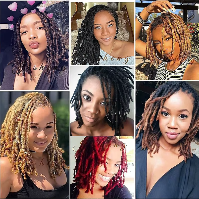 Épaisseur de 0, 6 cm # Extensions de dreadlocks en cheveux humains naturels blonds 27/30/Bug/613 pour homme/femme