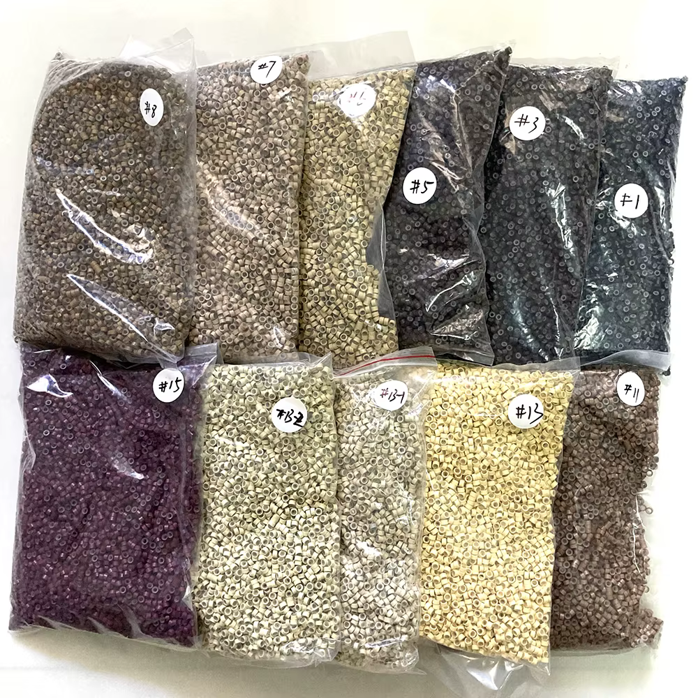 10000 pièces/sac 5mm Micro anneau perles Extensions de cheveux outils