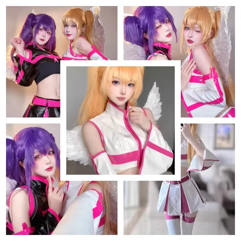 2.5 séduction dimensionnelle Liliel Lillyel Lilysa Nigoriri Milliela Mikari Ririsa Cosplay Costume ailes perruque ensemble complet