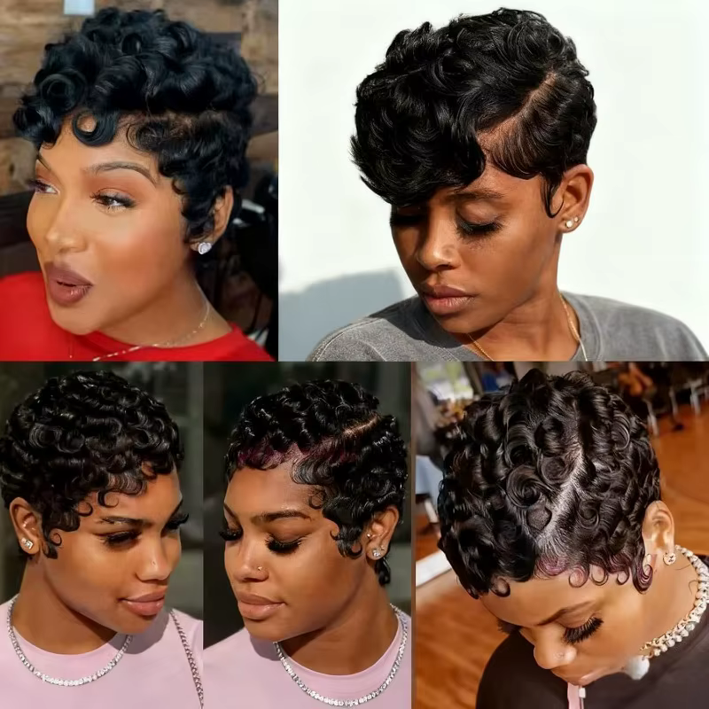 Perruque Lace Front Wig naturelle bouclée
