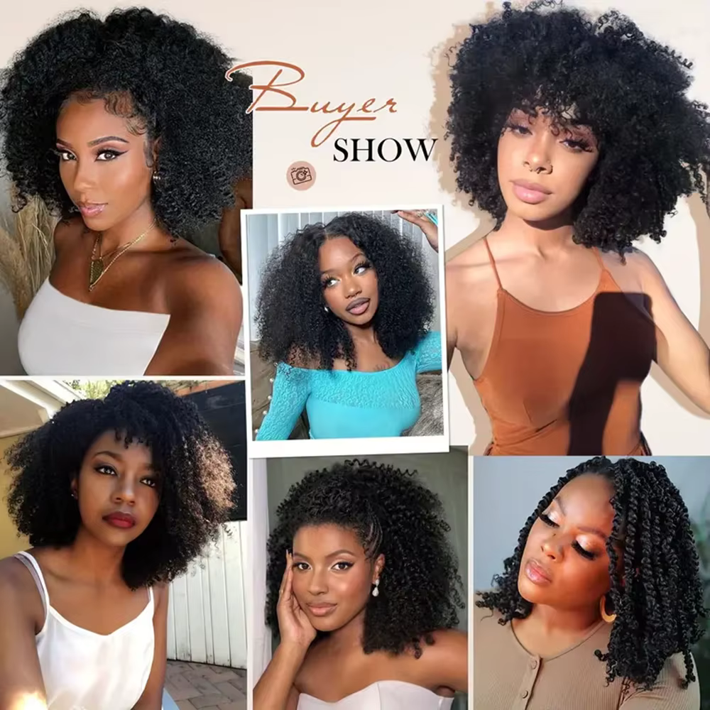Afro crépus torsion tressage cheveux 12 pouces pré plumé