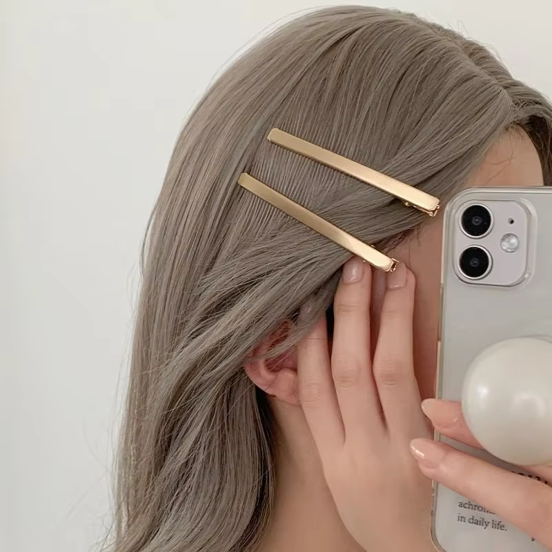 Pince à cheveux frange latérale haute tempérament pour femmes