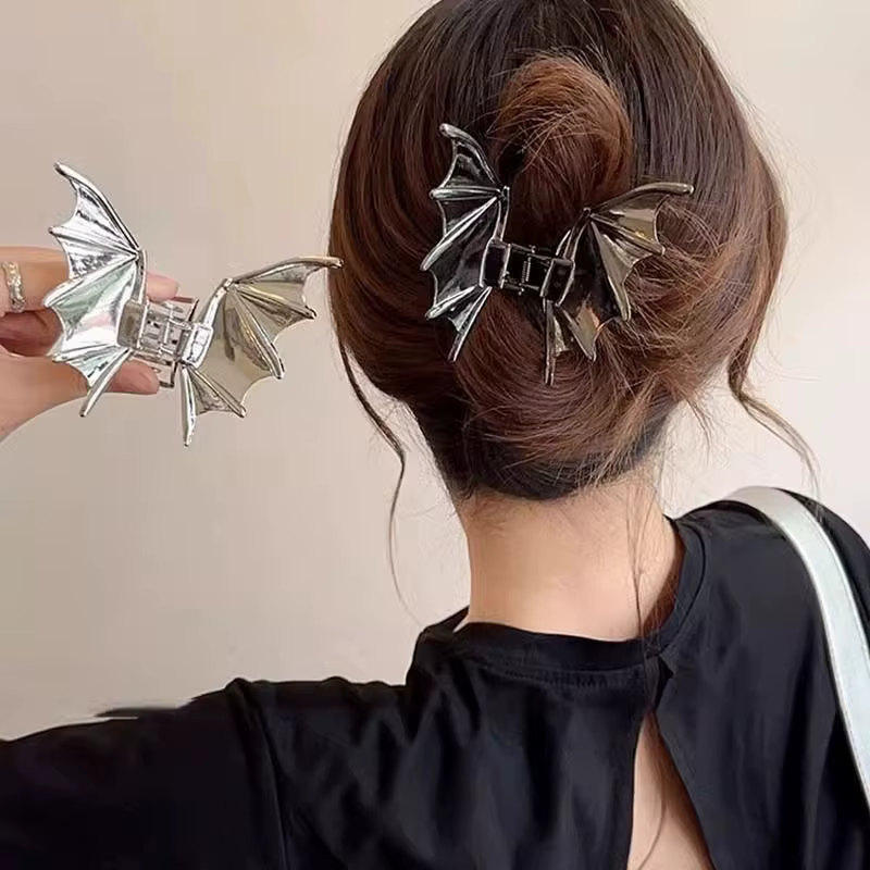 Pinces à cheveux en métal gothique pour femmes