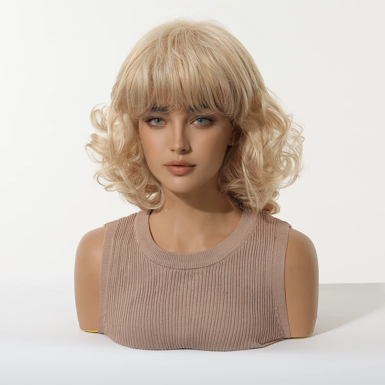 LOUIS FERRE – perruques synthétiques courtes bouclées blondes naturelles
