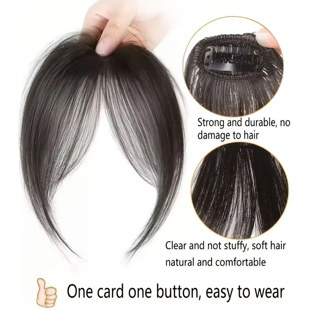 Extensions de cheveux synthétiques à clipser pour la partie frontale