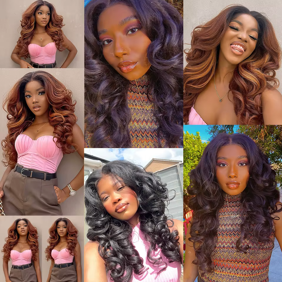 Latisha-Perruque Lace Front Synthétique Bouclée avec Frange pour Femme
