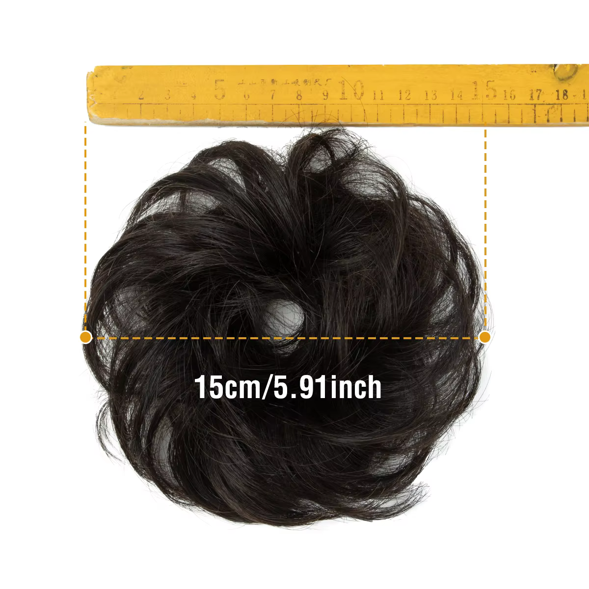 Nouveauté bouclés naturel cheveux humains Chignon