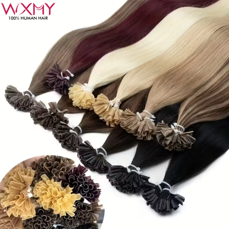 U pointe cheveux kératine Extensions