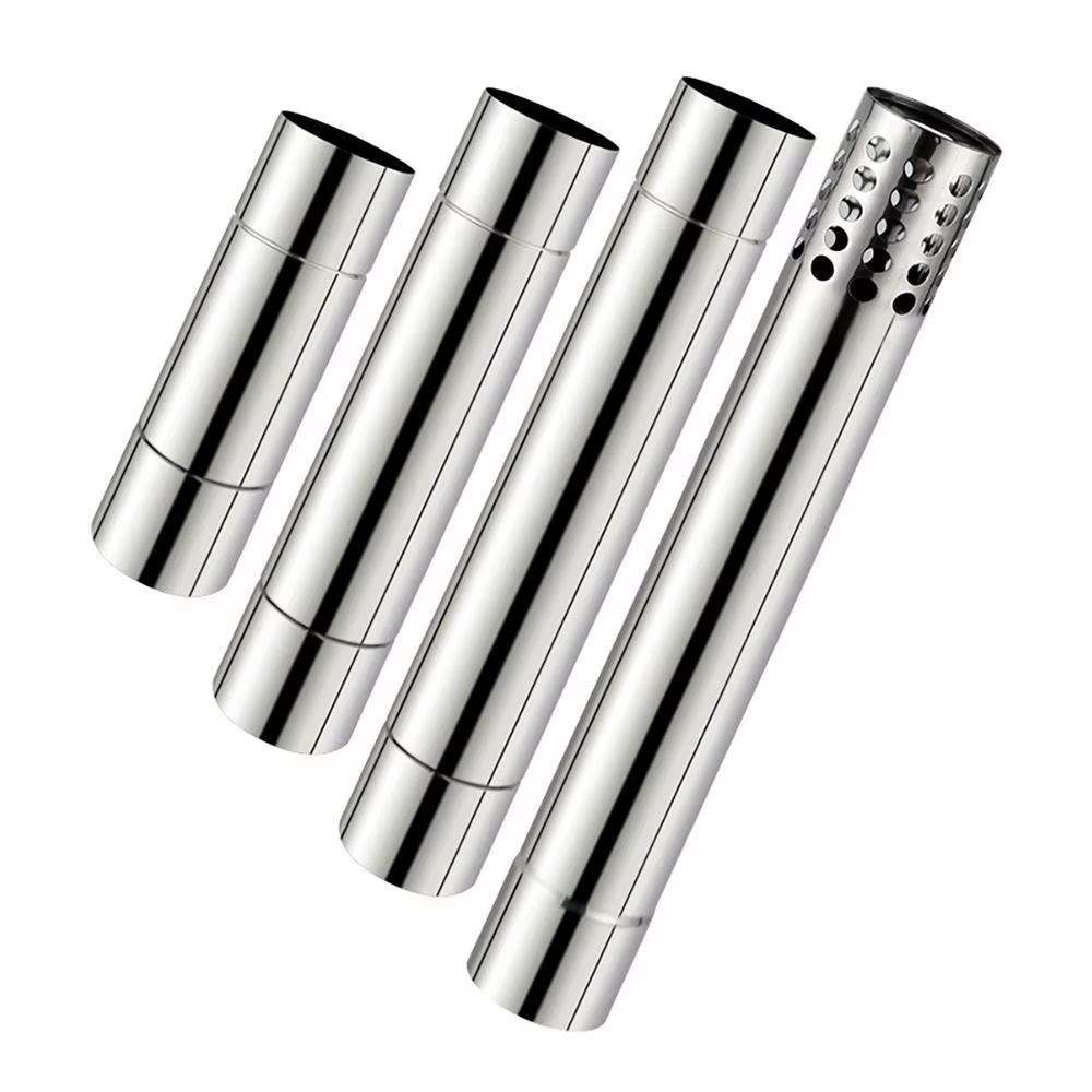 Nouveau Tube d'extension de conduit en acier inoxydable, diamètre 6CM, tuyaux de cheminée ronds, parafoudre de cheminée, Camping