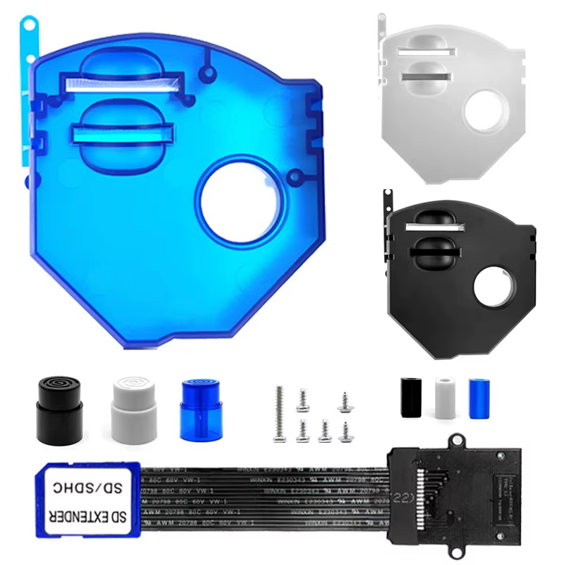 GDEMU Kit de montage de carte SD à distance de couleur claire avec câble d'extension pour adaptateur d'extension SEGA Dreamcast-options blanches et noires Ava