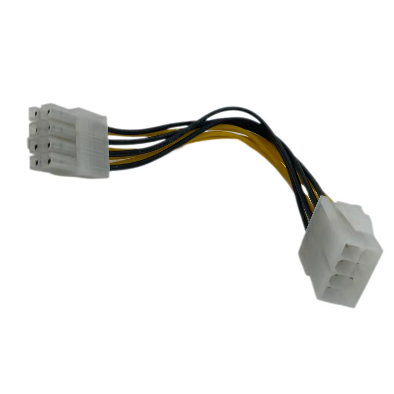 Câble d'extension d'alimentation ATX 8 broches 12V CPU EPS P4, câble d'extension de 8 broches 18cm, alimentation 18awg pour Machine minière Bitcoin Miner
