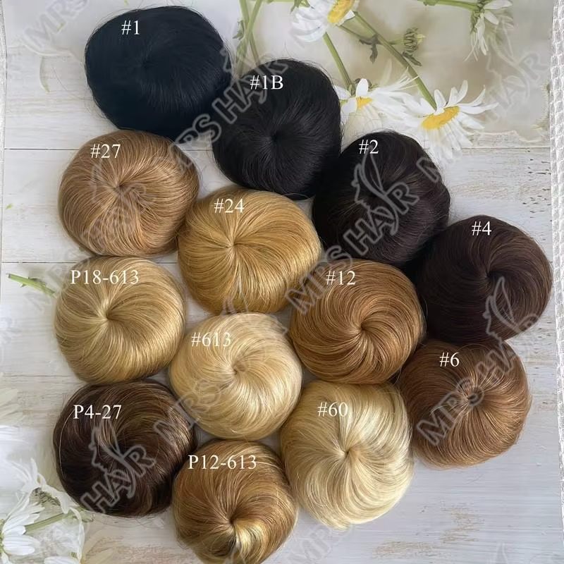 VADES Chignon Extension Cheveux 100% Naturels avec Cordon de Serrage