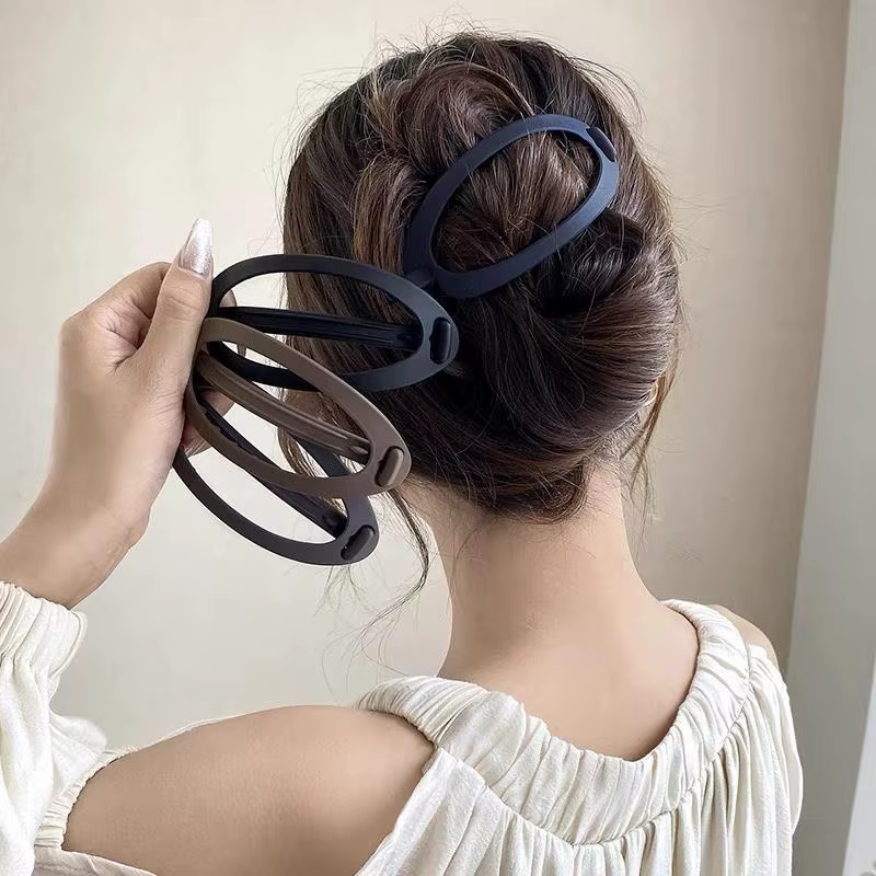 Pinces à cheveux grande boucle plate pince