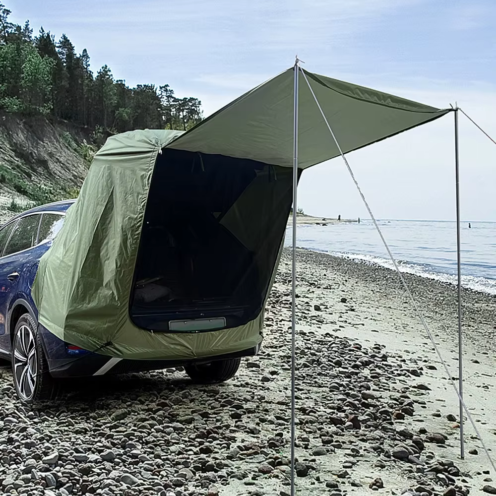 Tente arrière de voiture extérieure Camping pique-nique tente arrière de voiture avec auvent tente d'extension arrière de voiture tente arrière de voiture résistante au soleil et à la pluie