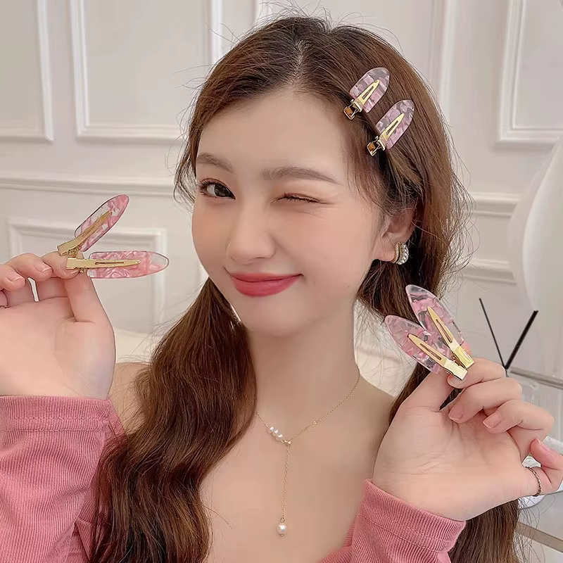 Pince à cheveux Simple Sakura rose sans couture pour femmes
