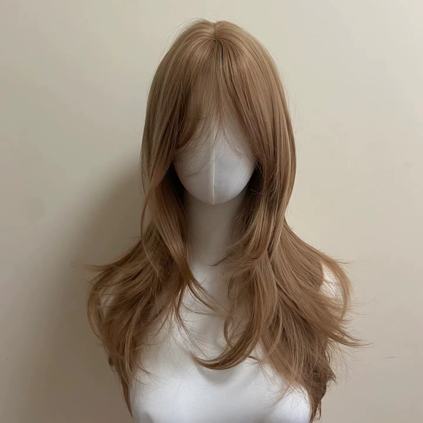 Perruque marron clair femme bandeau corps miel brun ondulé Rose filet à cheveux modèles en frange française haut niveau