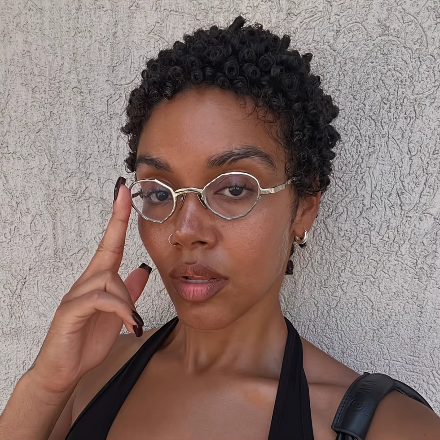 Perruque de cheveux humains courts