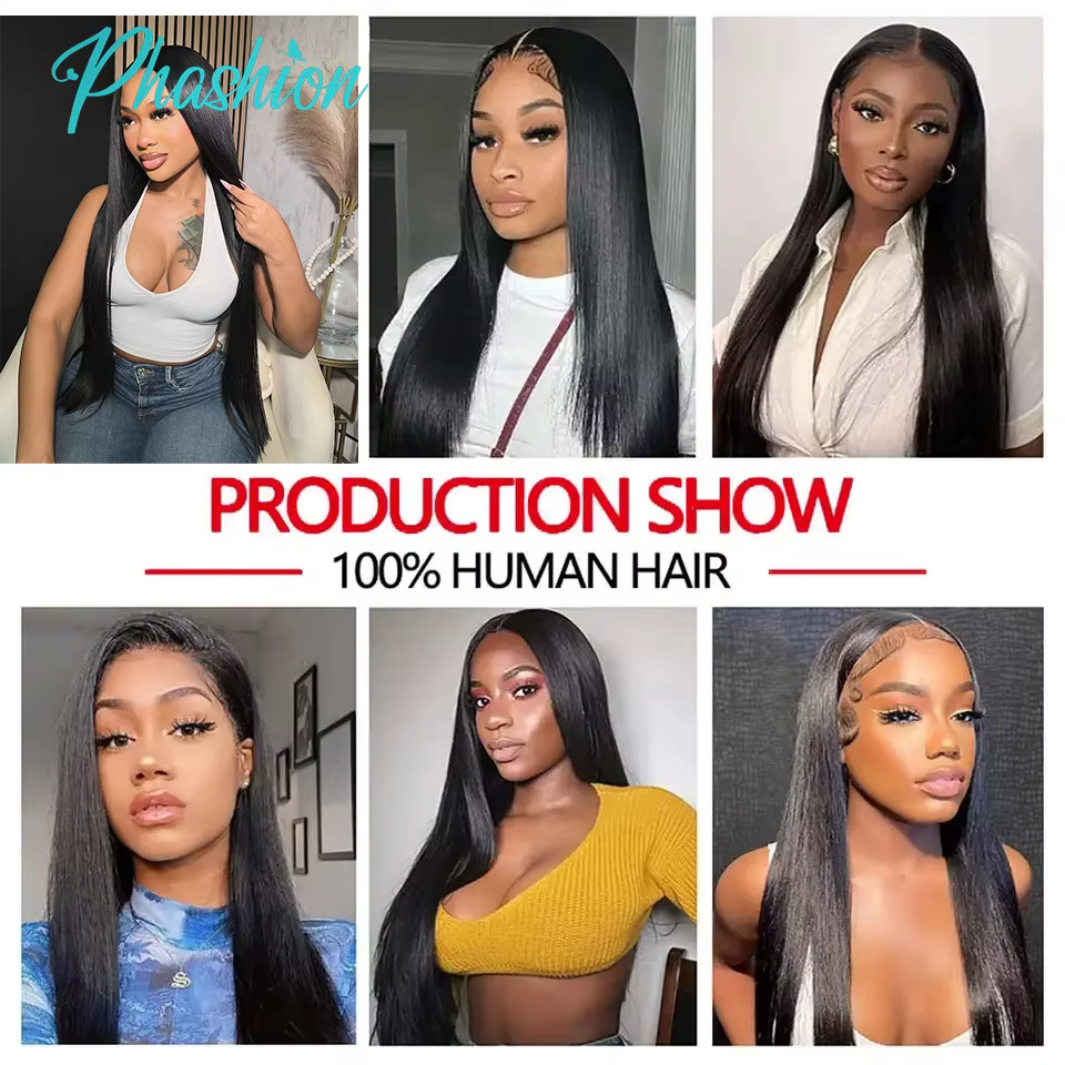 Phashion cheveux humains droits paquets 1/3 pièces/lot 30 32 pouces Remy Extensions