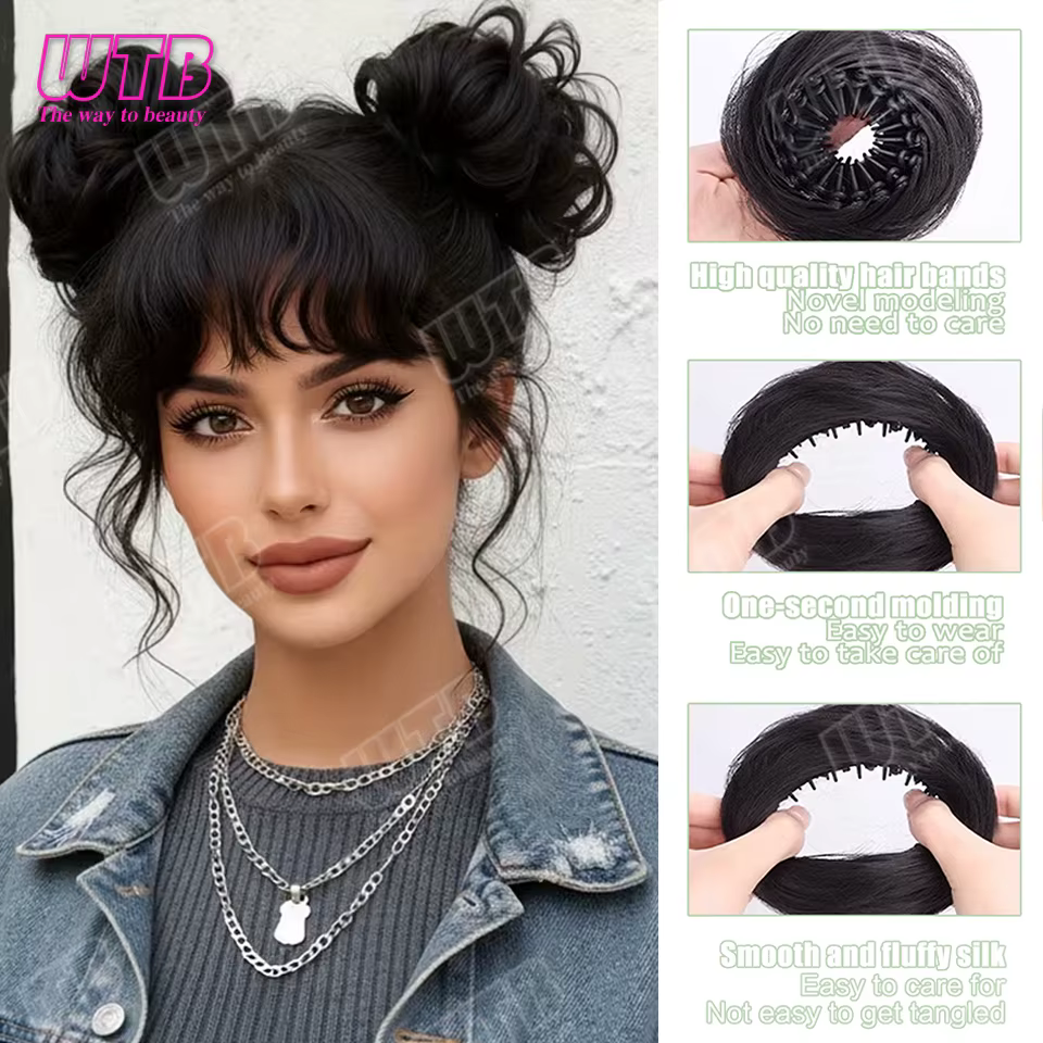 Perruque synthétique WTB Donut Bun