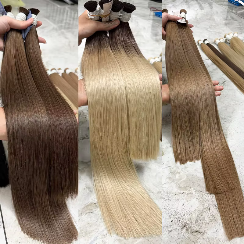 Pas de trame 100% naturel réel Extensions de cheveux humains Remy