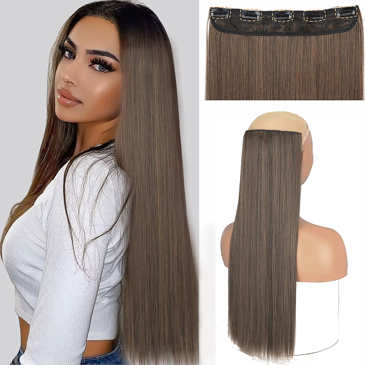 Coiffure longue et lisse