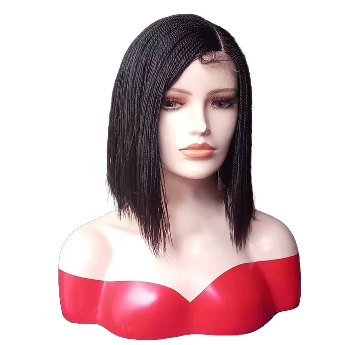 Perruques tressées à fermeture ultraviolette courte pour femmes noires