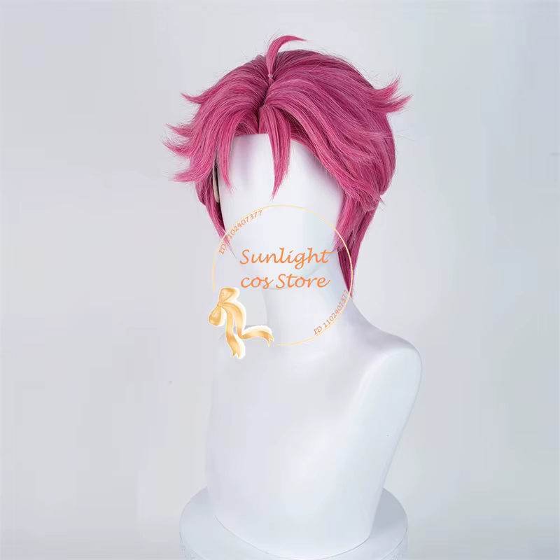 Perruque de Cosplay Anime Rose 30cm