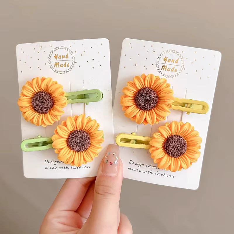 Pince à cheveux tournesol pour filles