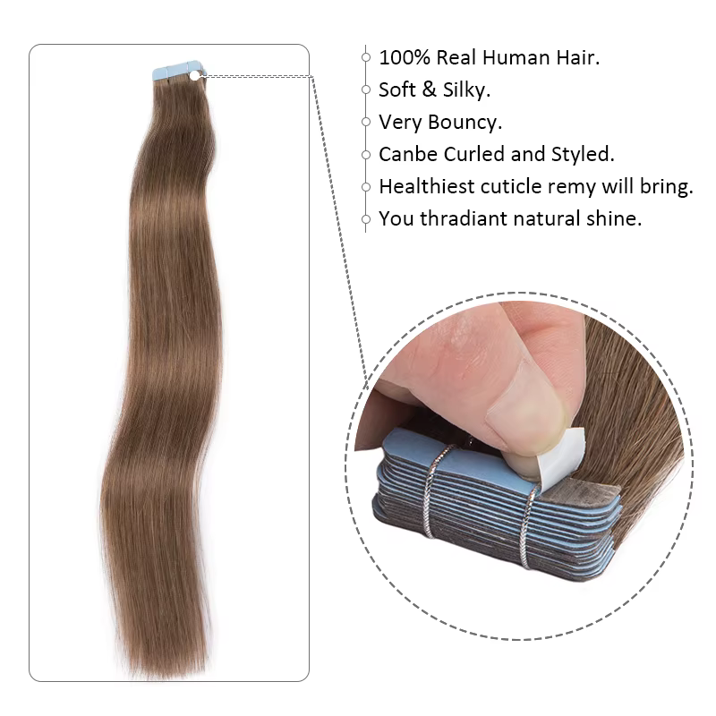 Bande dans l'extension de cheveux