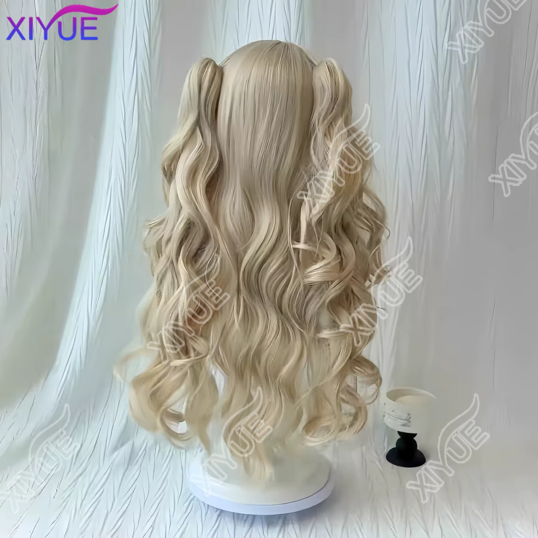 XIYUE perruque synthétique pour femmes Lolita clip-on style double queue de cheval