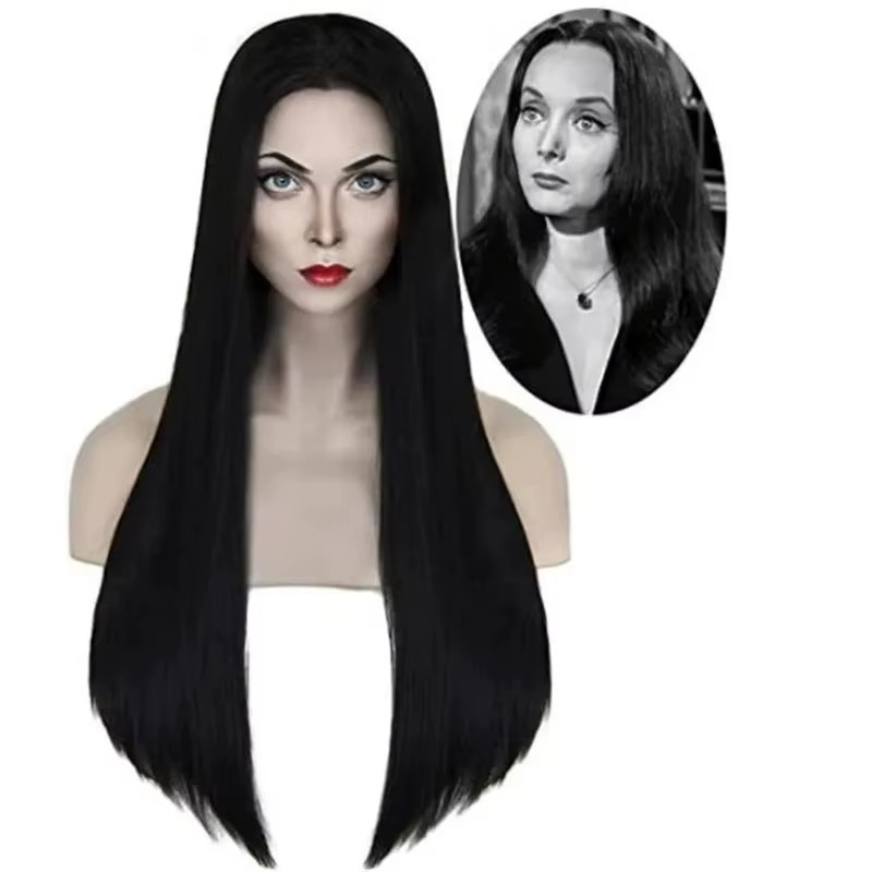 Perruque de Cosplay de la famille Addams
