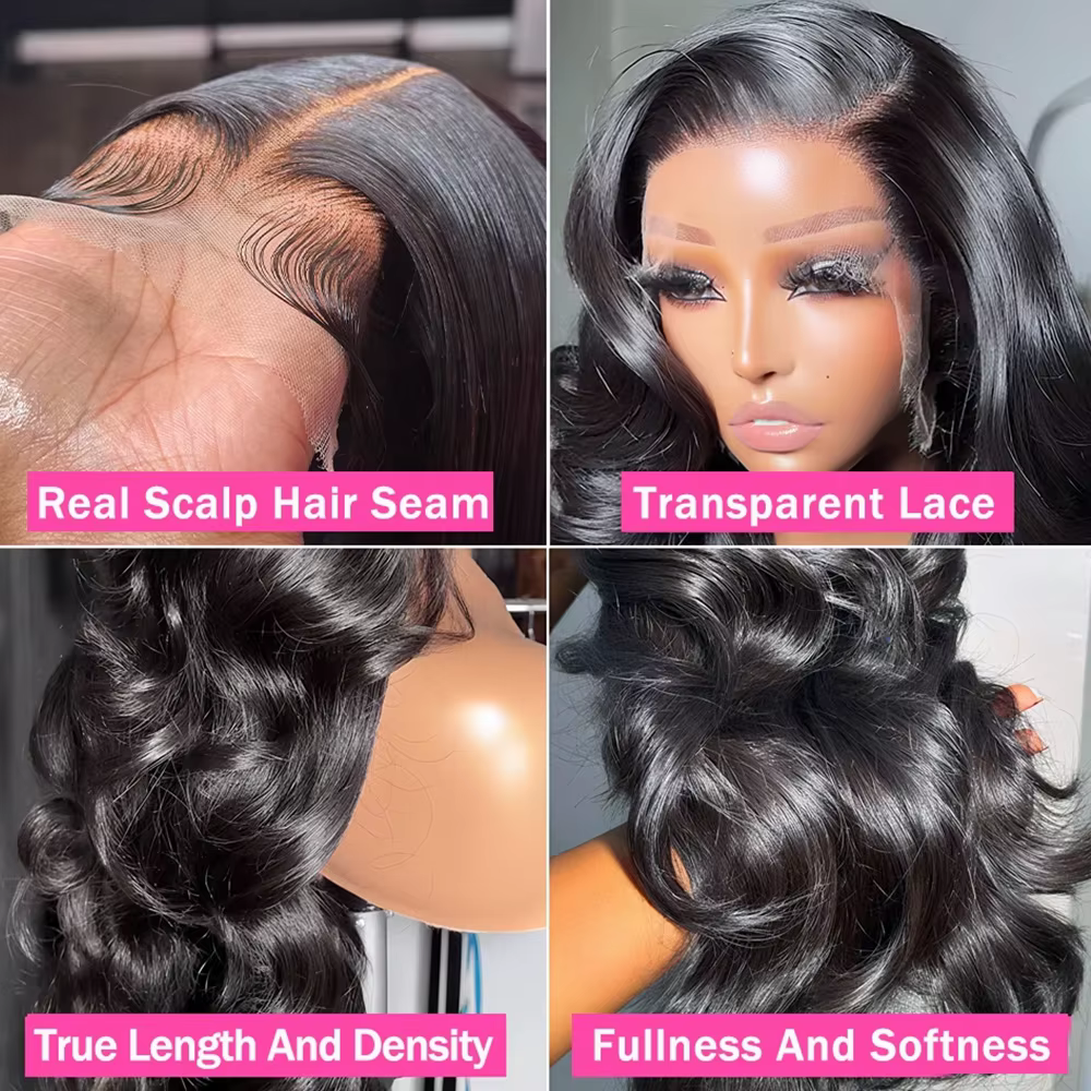 Perruque Lace Front Wig Body Wave brésilienne naturelle